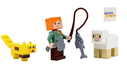 LEGO Minecraft: Alex mit Ocelot, Schaf und Fisch Combo Pack - 3-teiliges Bauset für Kinder ab 6 Jahren von LEGO