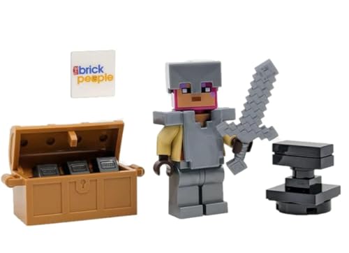 LEGO Minecraft: Ritter Minifigur mit Truhe und Amboss von LEGO