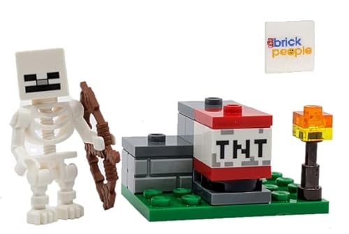 Lego Minecraft Skeleton mit TNT Launcher und Bonus Tile Poly von LEGO