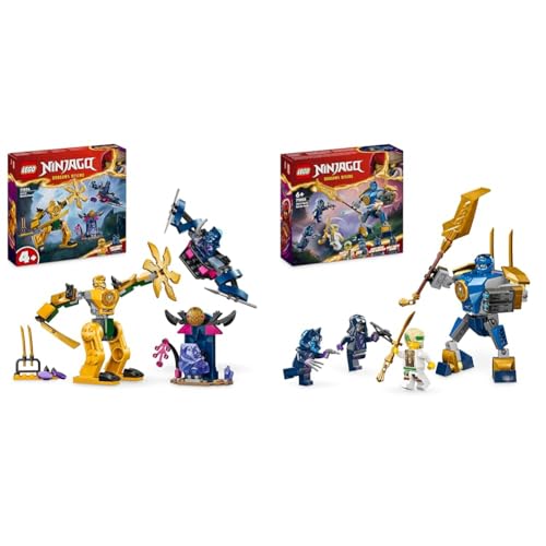 LEGO NINJAGO Arins Battle Mech, Ninja-Spielzeug & NINJAGO Jay Battle Mech, Ninja-Spielzeug für Kinder mit Figuren von LEGO