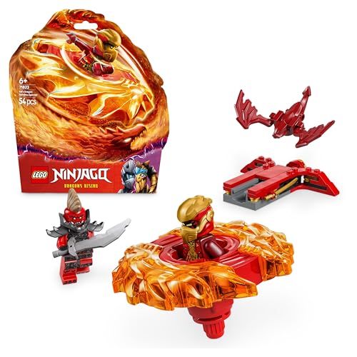 LEGO NINJAGO Kais Drachen-Spinjitzu-Spinner - Action Ninja Spielzeug mit 2 Minifiguren - Kleines Spielset für Kinder - Geschenkidee für Jungen und Mädchen ab 6 Jahren 71823 von LEGO