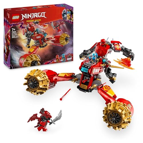 LEGO NINJAGO Kais Sturmreiter-Mech - Fliegendes Motorrad Spielzeug mit 3 Minifiguren - Mech mit beweglichem Kopf, Armen und Beinen - Bauspielzeug - Geschenk für Jungen & Mädchen ab 7 Jahren 71830 von LEGO