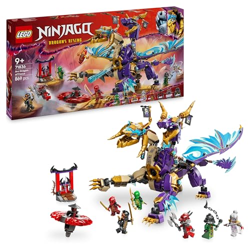 LEGO NINJAGO Lichtbogendrache - Spielzeug mit 8 Minifiguren und einem Spinjitzu-Spinner - Interaktives Ninja Bauspielzeug für Jungen & Mädchen ab 9 Jahren - Geschenkidee für Fans 71836 von LEGO