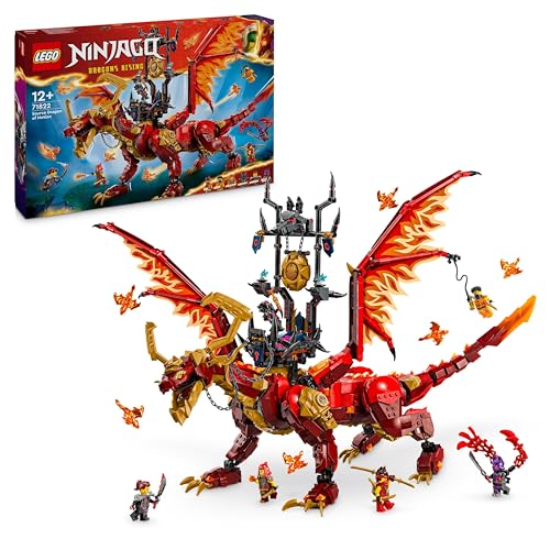 LEGO NINJAGO Quelldrache der Bewegung, Abenteuer-Spielzeug für Kinder, Ninja-Spielset mit 6 Minifiguren, Geburtstagsgeschenk für Jungen und Mädchen ab 12 Jahren, Fantasyspielset 71822 von LEGO