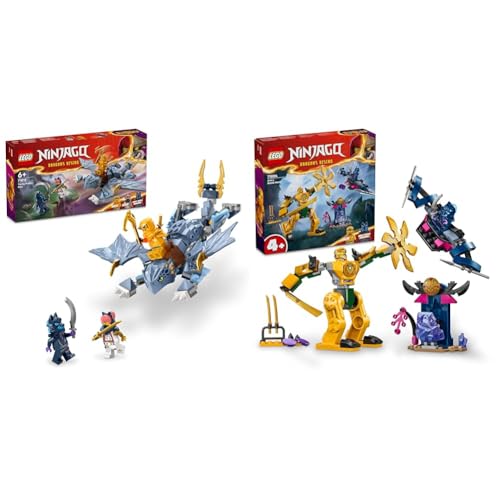 LEGO NINJAGO Riyu der Babydrache, Drachen-Spielzeug mit 3 Mini-Figuren & NINJAGO Arins Battle Mech, Ninja-Spielzeug von LEGO