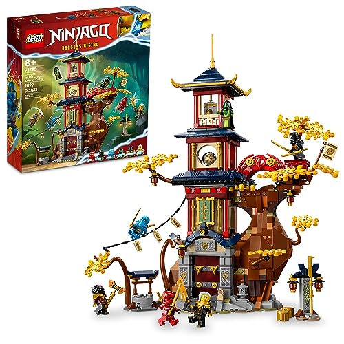 LEGO NINJAGO Tempel der Drachen Energiekerne 71795, Bauspielzeug mit einem Ninjago-Tempel und 6 Minifiguren, einschließlich Cole, Kai und NYA, Geschenk für Kinder ab 8 Jahren, die baubare von LEGO