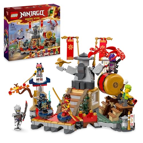 LEGO NINJAGO Turnier-Arena Abenteuer-Spielzeug für Kinder, Ninja-Spielset mit 6 Minifiguren, sammelbares Bauset, Geburtstagsgeschenk für Jungen und Mädchen ab 7 Jahren 71818 von LEGO
