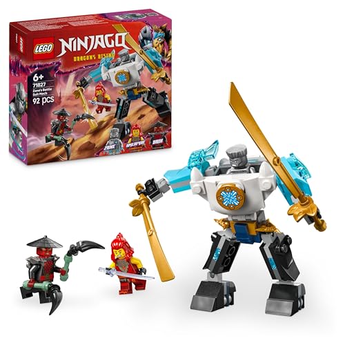 LEGO NINJAGO Zanes Action-Mech - Ninja Spielzeug mit 3 Minifiguren für Rollenspiele - kleines BAU- und Spielset für Kinder - Geschenkidee für Jungen und Mädchen ab 6 Jahren 71827 von LEGO