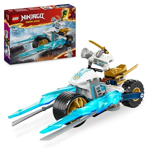 LEGO NINJAGO Zanes Eismotorrad, Ninja-Spielset mit 1 Minifigur, Action-Spielzeug, baubares kleines Fahrzeug für Kinder, Geschenk für Jungen und Mädchen ab 7 Jahren 71816 von LEGO