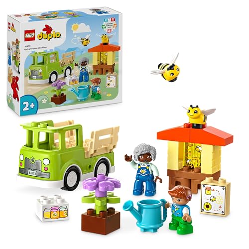 Lego DUPLO Town Imkerei und Bienenstöcke, Lernspielzeug für Kleinkinder mit 2 Figuren und einem fahrbaren LKW, Set zum Bauen und Umbauen, Spielzeug für Kleinkinder ab 2 Jahren 10419 von LEGO