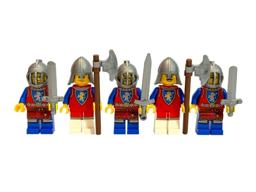 Lego® Ritter Minifiguren Löwenritter - Mittelalterliche Lego® Sammlerfiguren für Lego® Burg und Festung (5 Figuren) - Lego® Lion Knights für historische Lego® Bauwerke und Sammlungen von LEGO