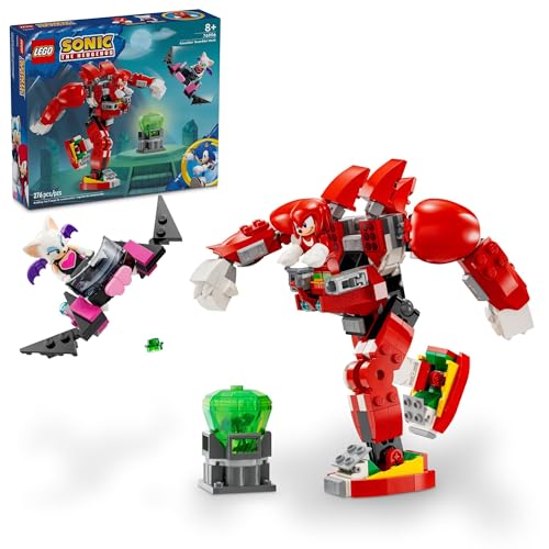 LEGO Sonic 76996 The Hedgehog Knuckles' Guardian Mech Bauspielzeug-Set, Sonic Spielzeug für Kinder, Videospiel inspirierte Knuckles Actionfigur mit Meister Smaragd, Gaming-Geschenk für 8-jährige von LEGO