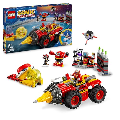 LEGO Sonic The Hedgehog Super Sonic vs. Egg Drillster, Abenteuer-Spielset zum Videospiel, Geschenk für Kinder, Set mit Shadow und Dr. Eggman für Jungen und Mädchen ab 8 Jahren 76999 von LEGO