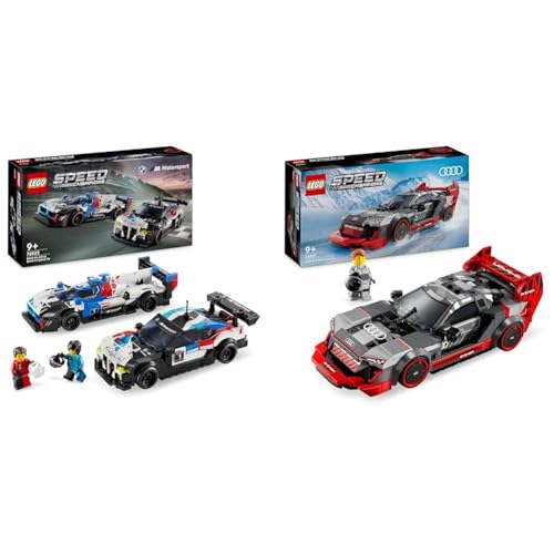 LEGO Speed Champions BMW M4 GT3 & BMW M Hybrid V8 Rennwagen Auto-Spielzeug & Speed Champions Audi S1 e-tron Quattro Rennwagen Set mit Auto-Spielzeug zum Bauen von LEGO