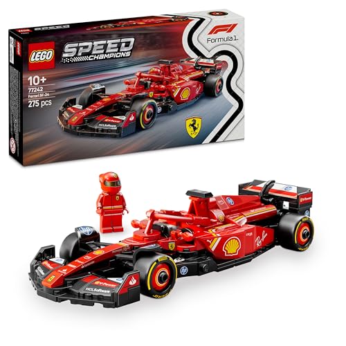 LEGO Speed Champions Ferrari SF-24 F1 Rennauto - Spielzeug mit Formel 1 Minifigur zum Sammeln - Bauset für Kinder - Sammlerstück - Geschenk für Jungen & Mädchen ab 10 Jahren oder erwachsene Fans 77242 von LEGO