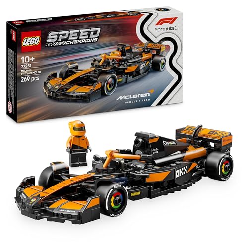 LEGO Speed Champions McLaren F1 Team MCL38 Rennauto - Spielzeug mit Formel 1 Minifigur zum Sammeln - Modell und Geschenk für Jungen & Mädchen ab 10 Jahren und Erwachsene Motorsport Fan 77251 von LEGO