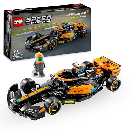 LEGO Speed Champions McLaren Formel 1 Rennwagen 2023, Spielzeug für Kinder ab 9 Jahren, Jungen und Mädchen, die gerne selbstständig Spielen, baubares Fahrzeugmodell, Kinderzimmer-Dekoration 76919 von LEGO