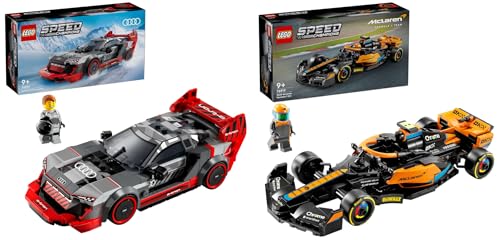 LEGO Speed Champions McLaren Formel 1 Rennwagen 2023 & Speed Champions Audi S1 e-tron Quattro Rennwagen Set mit Auto-Spielzeug zum Bauen von LEGO