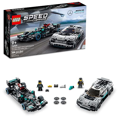 LEGO Speed Champions Mercedes-AMG F1 W12 E Performance & Mercedes-AMG Project One 76909 Building Kit; für Alter 9+ (564 Stück) von LEGO