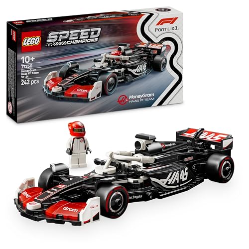 LEGO Speed Champions MoneyGram Haas F1 Team VF-24 Rennauto - Spielzeug mit Formel 1 Minifigur zum Sammeln - Modell und Geschenk für Jungen & Mädchen ab 10 Jahren und Erwachsene Motorsport Fans 77250 von LEGO