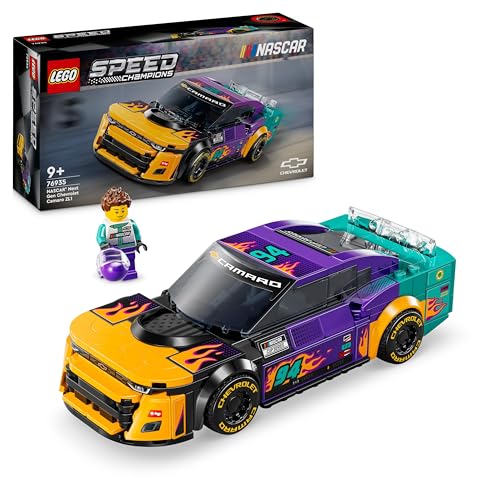 LEGO Speed Champions NASCAR Next Gen Chevrolet Camaro ZL1 Spielzeugauto; BAU- und Spielset mit Rennauto; Geschenk für Jungen und Mädchen ab 9 Jahren 76935 von LEGO