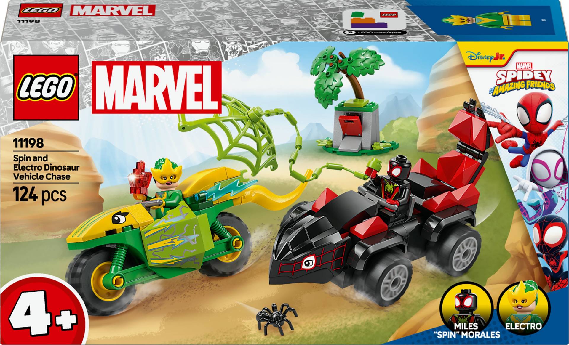 LEGO Spidey 11198 Actionspaß mit Spin und Electro in ihren Dino-Flitzern von LEGO