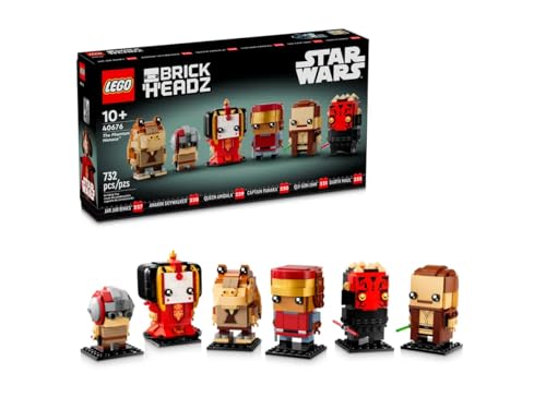 LEGO Star Wars 40676 - The Phantom Menace BrickHeadz Anniversary Edition - 6 Sammelfiguren mit authentischem Zubehör von LEGO