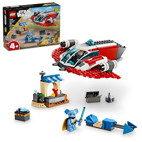 LEGO Star Wars 75384 Young Jedi Adventures The Crimson Firehawk Kinder Starterset Spielzeug Raumschiff Speeder Bike Fahrzeug 3 Charaktere Geschenkidee für Jungen und Mädchen ab 4 Jahren von LEGO