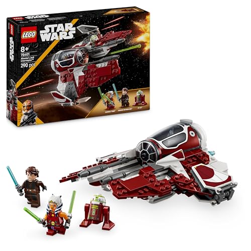 LEGO Star Wars 75401 Ahsokas Jedi Interceptor, Sternenjäger für Fans von The Clone Wars, Ahsoka Tano & Anakin Skywalker Minifiguren, mit Lichtschwertern und R7-A7, für Jungen und Mädchen ab 8 Jahren von LEGO