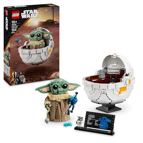 LEGO Star Wars 75403 Grogu in Seiner Repulsorwiege aus The Mandalorian - Minifigur zum Sammeln - Modell zum Bauen, Spielen und Ausstellen - Wohn-Deko - Geschenk für Jungen und Mädchen ab 10 Jahren von LEGO