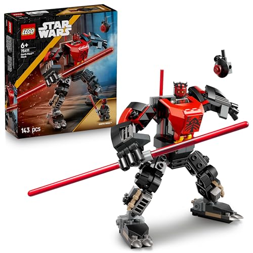 LEGO Star Wars 75411 Darth Maul Mech Bauspielzeug - Spiel- und Ausstellungsfigur mit doppelklingigem roten Lichtschwert und Mini-Figur - Geschenk für Jungen ab 6 Jahren und Fans von The Clone Wars LEGO Star Wars 75411 Darth Maul Mech Bauspielzeug - Spiel- und Ausstellungsfigur mit doppelklingigem roten Lichtschwert und Mini-Figur - Geschenk für Jungen ab 6 Jahren und Fans von The Clone Wars von LEGO