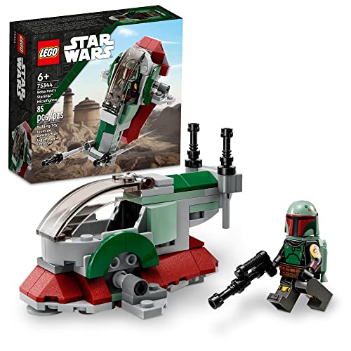 LEGO Star Wars Boba Fett's Starship Microfighter 75344 - Bauspielzeug Fahrzeug mit verstellbaren Flügeln und Flickshootern, Das Mandalorianer-Set für Kinder von LEGO