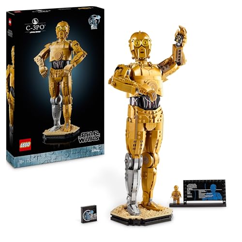 LEGO Star Wars C-3PO B, baubarer Droide, Modell zum Sammeln, Bauen und Ausstellen, nostalgische Geschenkidee für Erwachsene und Fans, Sammlerstück, Fantasy Spielset 75398 von LEGO