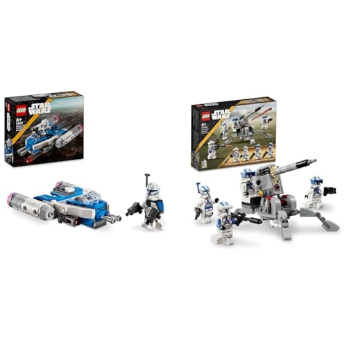 LEGO Star Wars Captain Rex Y-Wing Microfighter 75391 + 501st Clone Troopers Battle Pack Set 75345, Geschenkidee für Jungen und Mädchen, baubares Spielzeug von LEGO