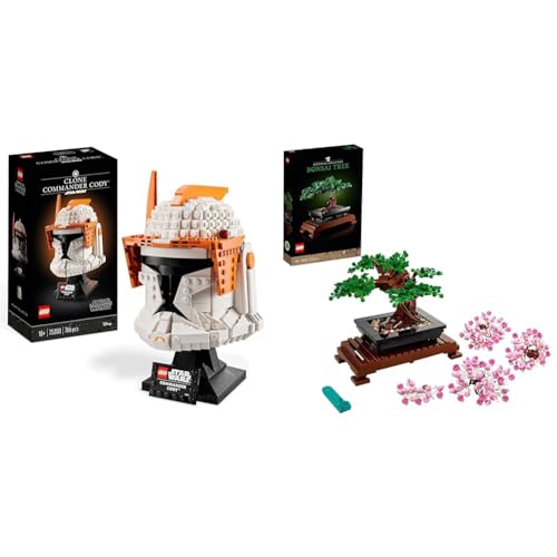 LEGO Star Wars Clone Commander Cody Helm Set & Icons Bonsai Baum Set für Erwachsene, Pflanzen Home Deko Set mit Blumen von LEGO