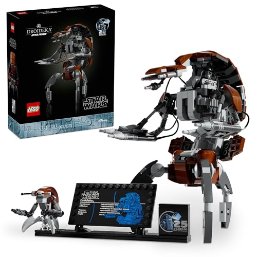 LEGO Star Wars Droideka Modell zum Bauen und Ausstellen, Sammlerstück Brick Built Destroyer Droid Figure for May The 4th Be with You Décor, Star Wars Fan Geschenkidee für Erwachsene oder jeden von LEGO