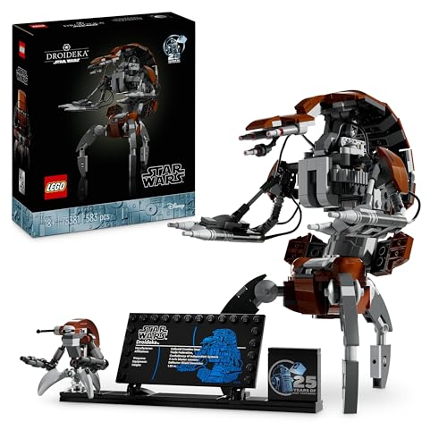 LEGO Star Wars Droideka Set, Droiden-Modellbausatz für Erwachsene, Deko für das Büro, Sammlerstück, Geschenkidee für Männer und Frauen 75381 von LEGO