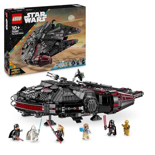 LEGO Star Wars Dunkler Millennium Falke, Sternenschiff-Set, Bauspielzeug für Kinder, Geburtstagsgeschenk für Jungen, Mädchen und Fans, Abenteuer-Spielzeug 75389 von LEGO