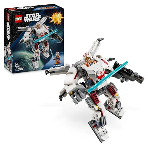 LEGO Star Wars Luke Skywalkers X-Wing Mech, Bauspielzeug aus LEGO Steinen zum Sammeln, Actionabenteuer, Geschenkidee für kreative Jungen und Mädchen ab 6 Jahren 75390 von LEGO