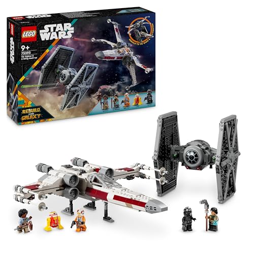 LEGO Star Wars Mashup aus TIE Fighter & X-Wing, baubare Spielzeug Sternjäger, Geschenkidee für Kinder, anpassbare Sternenschiffe, Geschenk für Jungen, Mädchen und alle Fans 75393 von LEGO