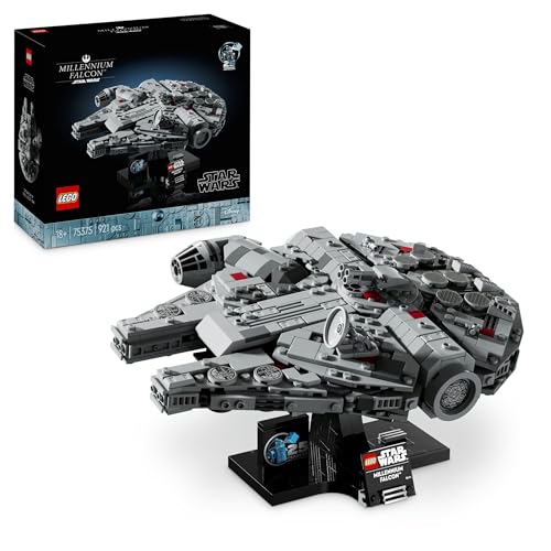 LEGO Star Wars Millennium Falcon, 25. Jahrestag Set für Erwachsene, baubares Sternenschiff, Sammlerstück aus Eine neue Hoffnung, Raumschiff Modellbausatz, Geschenke für Männer, Frauen 75375 von LEGO