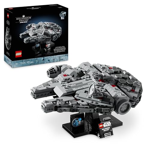 LEGO Star Wars 75375 Millenium Falke – Raumschiff-Modell für Erwachsene mit Display-Ständer und Namensschild als Coole Schreibtischdeko – Geschenk für Fans von Eine Neue Hoffnung LEGO Star Wars 75375 Millenium Falke – Raumschiff-Modell für Erwachsene mit Display-Ständer und Namensschild als Coole Schreibtischdeko – Geschenk für Fans von Eine Neue Hoffnung von LEGO