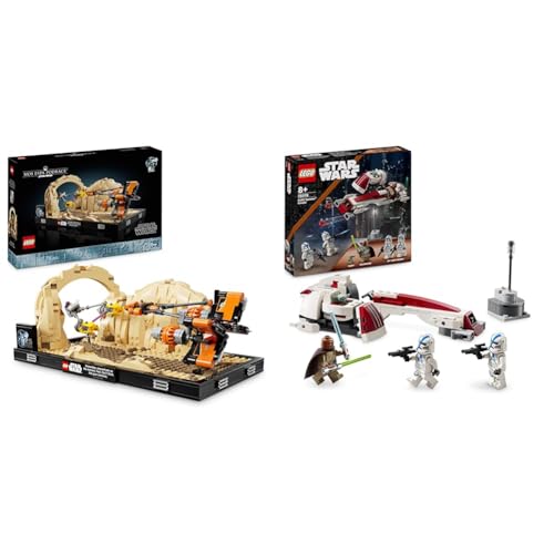 LEGO Star Wars Podrennen in Mos Espa – Diorama & Star Wars Flucht mit dem BARC Speeder, The Mandalorian Set von LEGO