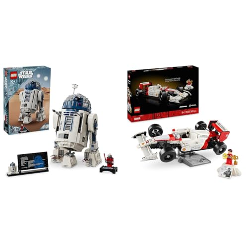 LEGO Star Wars R2-D2, Modell-Set für Kinder, Jungen & Mädchen & Icons McLaren MP4/4 & Ayrton Senna Modellauto Set von LEGO