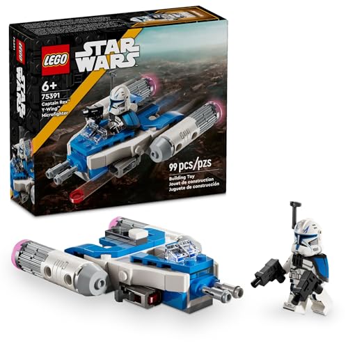 LEGO Star Wars - The Clone Wars Captain Rex Y-Wing Microfighter Bauset, Sammlerstück Star Wars Y-Wing Spielzeug für Kinder mit Captain Rex Minifigur, Star Wars Geschenk für Jungen & Mädchen ab 6 von LEGO