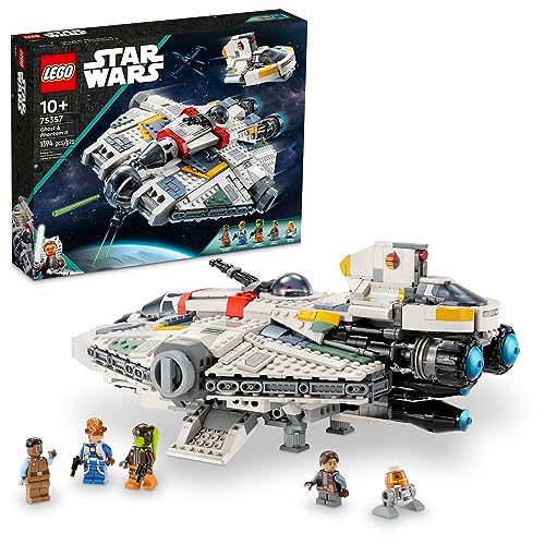 LEGO Star Wars Ahsoka Ghost and Phantom II Spaceship Toy - Star Wars Building Toys Set for Kids, Boys & Girls, Ages 10+ - Star Wars Gifts for Birthdays & Events - 5 Minifigures - 75357 von LEGO