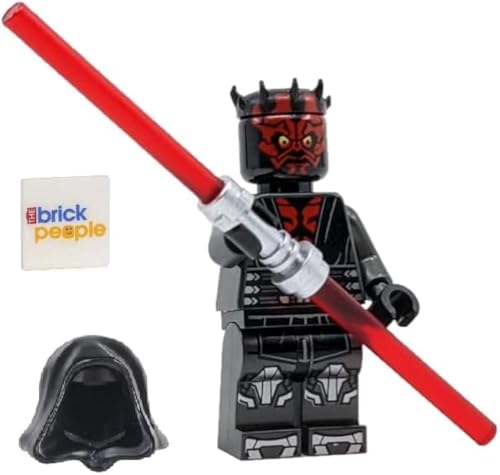 LEGO Star Wars: Darth Maul Minifigure with Metallic Silver Armor, Hood, Cape and Dual Lightsaber von LEGO