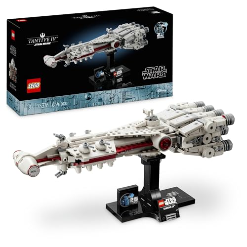LEGO Star Wars: Tantive IV, Modell eines Sternenschiffs aus Star Wars: Eine Neue Hoffnung zum Bauen und Sammeln für Erwachsene, legendärer Sternjäger, Grandioses Geburtstags-Geschenk für Fans 75376 von LEGO