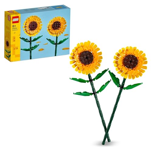 LEGO Sonnenblumen, Set mit Kunstblumen für Kinder ab 8 Jahren, optimal als Kinderzimmer-Deko oder Blumenstrauß, Geschenk für Jugendliche Mädchen und Jungen, Botanical Collection 40524 von LEGO