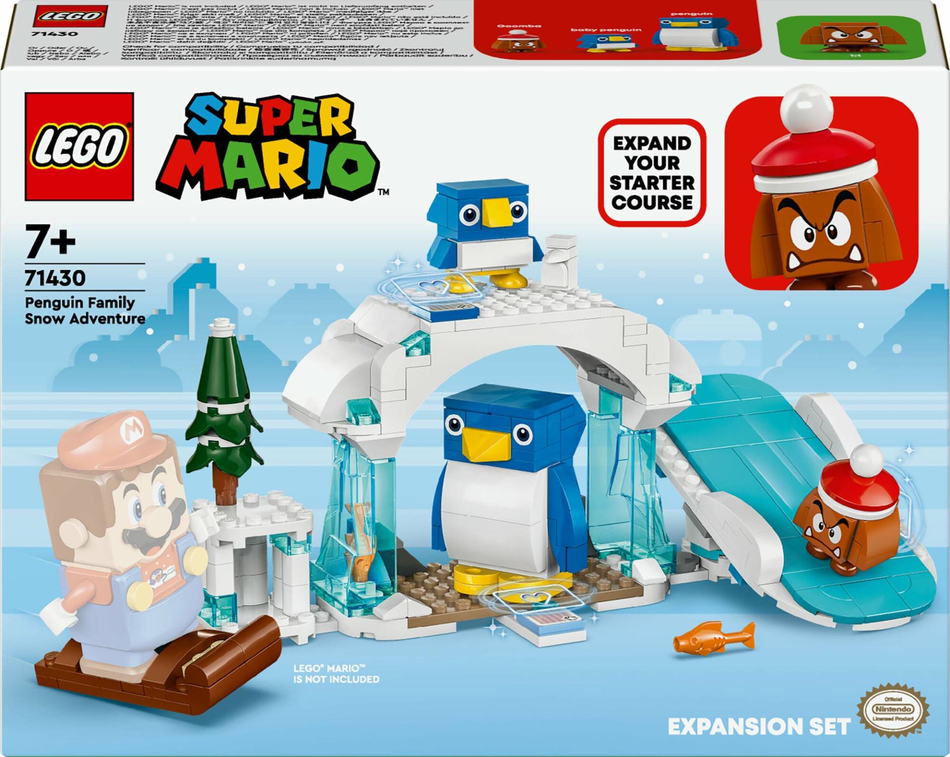 LEGO Super Mario 71430 Schneeabenteuer mit Familie Pinguin – Erweiterungsset von LEGO